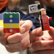 Josh Chawner (left) and Dmitry Zmeev (right) with cold LEGOs